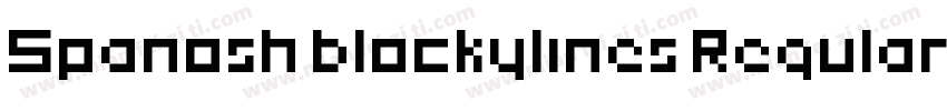 Spanosh blockylines Regular字体转换